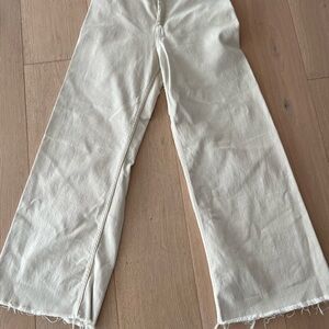 Zara Wide-Leg Pants Black, Beige and White 3 pairs